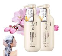 Champú y Acondicionador de Flor de Cerezo Japonés, Set Hidratante para el Cuidado del Cabello, Fórmula Suave con Aroma Sakura, Ayuda a Fortalecer y Nutrir el Cabello Seco y Dañado