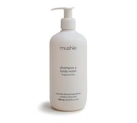 Champú y gel de baño Mushie Baby 400ml | Fabricado en Dinamarca | Sin perfume | Seguro y para niños pequeños, niños y niñas | Certificado COSMOS ORGÁNICO