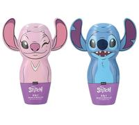 Champú y gel de ducha 3D de Disney Stitch (algodón de azúcar y arándano), para mujeres, adolescentes y como regalo para niños, Sence Pink Vegan Beauty (2 x 300 ml)