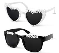 Chanaco Gafas de sol para novia y novio, lentes de sol de boda hasta la muerte, regalos de despedida de soltera, decoraciones de despedida de soltera, accesorios para fotos