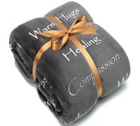 Chanasya - Manta de Microfibra de Felpa Ultra Suave con Mensaje de Pensamientos amables y positivos para curación y Comodidad. Gran Regalo.