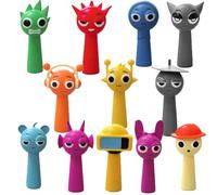 CHANCCI 12 figuras de dibujos animados S-prunki, figuras de acción Sprunki, personajes de dibujos animados Sprunki, estatua de Sprunkis Wenda, figuras de juguete coloridas para niños para cualquier
