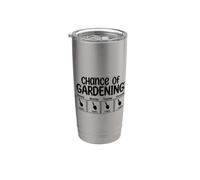 Chance Of Gardening Funny Vaso térmico de acero inoxidable de doble pared