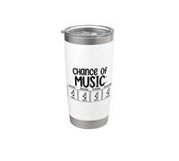 Chance Of Music Funny Vaso térmico de acero inoxidable de doble pared