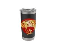 Chancho Signo estrella del horóscopo zodiaco chino Vaso térmico de acero inoxidable de doble pared