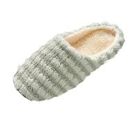 Chanclas 31 Otoño Invierno Pareja de Mute Fondo Suave Zapatillas de Casa Hombres y Mujeres Suelo de Madera Zapatillas de Algodón Silencioso Antideslizante Hermosa Chanclas, Verde, 45 EU