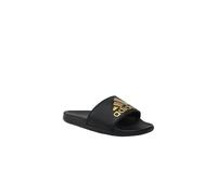 adidas Adilette Comfort Slides, Chanclas Unisex adulto, Core Black / Gold Metallic / Core Black, 43 EU