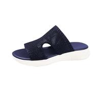 Chanclas Agua Mujer Plataforma Verano Piscina Pantuflas De Verano para Mujer, Informales, CóModas, con Tejido De Mosca, con Una Palabra Hueca, Chanclas Piscina Barefoot Suaves Playa (Blue, 42)