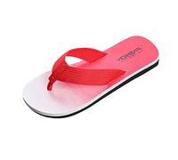 Chanclas antideslizantes para hombre, sandalias de baño para hombre, sandalias de dedo sencillas, sandalias de playa de moda, zapatos de verano, suela sólida, cómodos, zapatos de baño, rojo, 40 EU