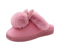 Chanclas Casa Mujer Invierno Cómodas Peludas Pantuflas De Casa Cálido Suave Peluche Zapatillas De Dormitorio Fluffy Semicerradas Elegante Sliders Invitados Memory Foam Interior Exterior Slippers De