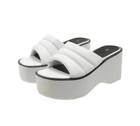 Chanclas casuales para mujer, para yoga, cómodas, con soporte para el arco, sandalias de ajuste extra ancho, ligeras, antideslizantes, zapatillas de verano para mujer, White, 39.5 EU