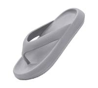 Chanclas con soporte de arco para mujer, cómodas y suaves, suaves, para playa, antideslizantes, para verano, para playa, piscina, interior y casa, gris, 41 EU