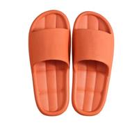 Chanclas de baño para hombre de verano, sandalias de suelo suave, pantuflas de una palabra, pantuflas cómodas pantuflas cómodas pantuflas de verano para interiores, zapatillas antideslizantes, naranja
