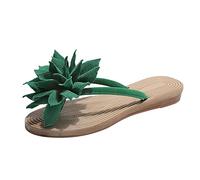 Chanclas de baño para mujer, antideslizantes, para verano, sandalias de verano, transpirables, antideslizantes, transpirables, cómodas, para caminar, boho, verde, 37 EU