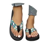 Chanclas de baño para mujer, cómodas y elegantes, resistentes y ligeras, con tacón, antideslizantes, con plantilla, sandalias de silicona para verano, sandalias para caminar, color azul, 36