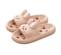 Chanclas de baño para mujer, diseño de conejo, pantuflas de baño lindas en nube, zapatillas, zapatillas antideslizantes, zapatillas suaves, pantuflas cozislides, originales, pantuflas de verano, Rosa