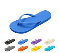 Chanclas de baño para mujer, sandalias planas antideslizantes, transpirables, cómodas, boho, zapatos de playa, planos, para interiores, zapatillas de baño, azul, 37 EU
