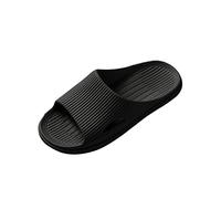 Chanclas de baño para mujer y hombre, antideslizantes, para verano, cómodas, gruesas, para playa, vacaciones, invitados, Negro , 44/45 EU