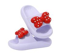Chanclas de baño para niños, planas, pantuflas de verano, para niños, niñas, ducha, playa, dinosaurios, sandalias ligeras, cómodas, para interiores y exteriores, antideslizantes, 001purple, 28 EU