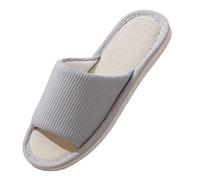 Chanclas de baño unisex antideslizantes, pantuflas de casa de gran tamaño, antideslizantes, para parejas, pantuflas para el amor, chanclas, gris, 43 EU