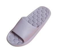 Chanclas de baño, zapatillas de lino, pantuflas de casa, muy suaves, antideslizantes, suaves, cozislides, parejas, pantuflas resistentes al desgaste, ligeras, gris, 41 EU