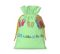 Chanclas de caligrafía, zapatos de playa, bolsas de regalo con cordón, para temporada de vacaciones, cumpleaños, aniversarios y cualquier ocasión especial