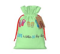 Chanclas de caligrafía, zapatos de playa, bolsas de regalo con cordón, para temporada de vacaciones, cumpleaños, aniversarios y cualquier ocasión especial