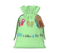 Chanclas de caligrafía, zapatos de playa, bolsas de regalo con cordón, para temporada de vacaciones, cumpleaños, aniversarios y cualquier ocasión especial