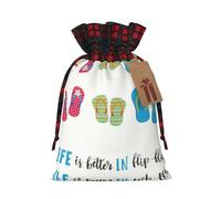 Chanclas de caligrafía zapatos de playa de 4.7 x 6.9 pulgadas, bolsa de regalo de gran capacidad con cordón para tus preciosos regalos de Halloween, 1 unidad