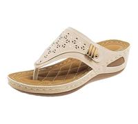Chanclas de cuña con puntera para mujer, diseño de tanga, plataforma baja, para vacaciones en la playa, recados de verano y ropa junto a la piscina, varios colores, tallas del Reino Unido, uso diario