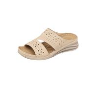 Chanclas de cuña para mujer, con soporte de arco de boca de pez, puntera abierta, antideslizantes, sandalias ortopédicas para mujer, para verano, caminar, playa, ajuste ancho, cómodas zapatillas de