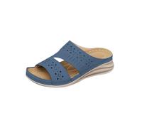 Chanclas de cuña para mujer, con soporte de arco de boca de pez, puntera abierta, antideslizantes, sandalias ortopédicas para mujer, para verano, caminar, playa, ajuste ancho, cómodas zapatillas de