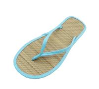 Chanclas de dedos para mujer, zapatos planos, unisex, para casa, de lino, paja de bambú, sandalias de verano, zapatos ligeros, zapatos de casa de invitados, zapatos de baño abiertos, zapatos de baño