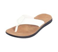 Chanclas de los hombres Chanclas de moda cómodas duraderas y ligeras antideslizantes Beach Flip Flops verano playa piscina zapatos verano para ducha deportes, blanco, 45 EU