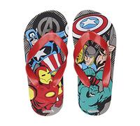 Chanclas de Los Vengadores - Color Negro y Rojo - Talla 28/29 - Fabricadas 100% de EVA - Chanclas de Dedo para Niños y Niñas - Producto Original Diseñado en España