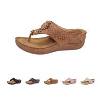 Chanclas de masaje para mujer, sandalias de verano para mujer, sandalias de cuña para mujer, sandalias de verano, antideslizantes, informales, bohemias, transpirables, cómodas, sandalias ligeras