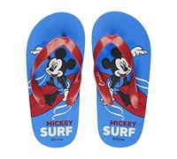 Chanclas de Mickey Mouse - Color Azul y Rojo - Talla 24/25 - Fabricadas 100% de EVA - Chanclas de Dedo para Niños y Niñas - Producto Original Diseñado en España
