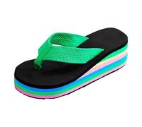 Chanclas de mujer con soporte de arco para mujer, cómodas sandalias para deslizarse sobre esterilla de yoga, para el verano, caminar por la playa o caminar zapatos de mujer zapatos de verano, verde