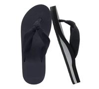 Chanclas de mujer de tela suave, pantuflas de verano, sandalias ligeras con soporte de arco, sandalias cómodas para la playa, ducha, natación, Negro 4, 42 EU