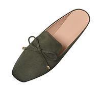 Chanclas de mujer de verano ortopédicas punta cerrada - Sandalias mujer cerradas delante y abiertas detrás sandalia ante bajos zapatos punta estrecha con lazo zapatillas ligeras cómodas slippers