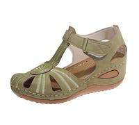 Chanclas de mujer Inblu de verano con cuña - Sandalias cerradas delante de mujer casual zapatillas antideslizantes transpirables zapatillas de trabajo moda cómodas zapatos para caminar vacaciones