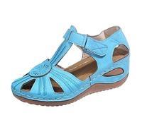 Chanclas de mujer Inblu de verano con cuña - Sandalias cerradas delante de mujer casual zapatillas antideslizantes transpirables zapatillas de trabajo moda cómodas zapatos para caminar vacaciones