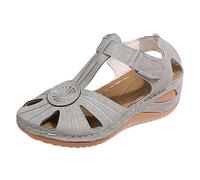 Chanclas de mujer Inblu de verano con cuña - Sandalias cerradas delante de mujer casual zapatillas antideslizantes transpirables zapatillas de trabajo moda cómodas zapatos para caminar vacaciones