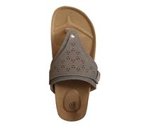 Chanclas de piel para mujer, sandalias de baño para mujer, zapatos de playa suaves, antideslizantes, vintage, transpirables, con puntera abierta, zapatos de verano, gris, 41 EU