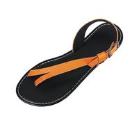 Chanclas de piel para mujer, sandalias planas cómodas para mujer, sandalias de trekking de verano, playa, antideslizantes, suela suave, ligera, sandalias al aire libre, hebilla casual, rojo, 37 EU