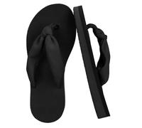 Chanclas de plataforma para mujer, sandalias de verano con correa de tela ancha, cómodas, para caminar en la nube, zapatos casuales para vacaciones, playa, Black, 40 EU