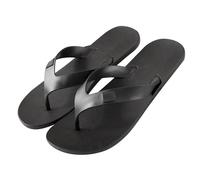Chanclas de playa para hombre, zapatillas de verano para el hogar, para interiores y exteriores, vacaciones, vacaciones de verano, Black, 41 1/3 EU