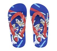 Chanclas de Sonic - Color Azul y Rojo - Talla 28/29 - Fabricadas 100% de EVA - Chanclas de Dedo para Niños y Niñas - Producto Original Diseñado en España