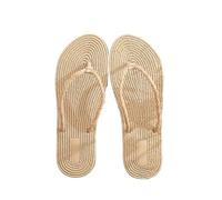 Chanclas de Tejido de Paja Para Mujer, Sandalias Planas de Playa Para Interior y Exterior, Zapatillas de Verano