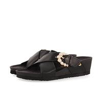 Chanclas de Tiras Tipo Bio con cuña y Hebilla con Perlas para Mujer vulaines